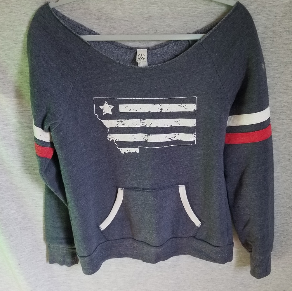 Off the shoulder sweatshirt